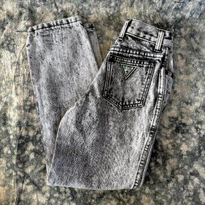 Vintage Guess Black Acid Washed Jeans - Girls 8